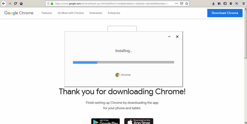 cara download google chrome di laptop